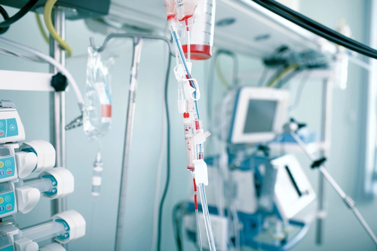 Healthcare innovation network with medical icons